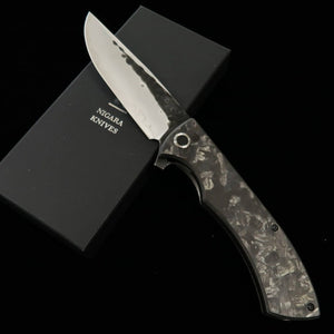 Couteau pliant NIGARA SG2, manche en fibre de carbone (97 mm)