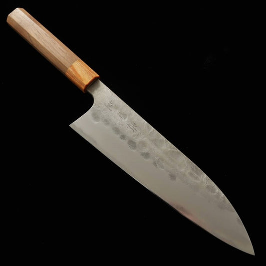 三浦 MIURA 青紙二号 梨地 牛刀 ウォルナット柄 (210mm)