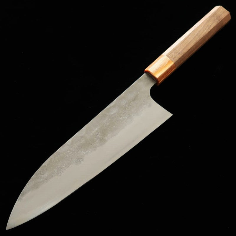 Miura MIURA Aogami nº 2 acabado nashiji Gyuto mango de nogal (210/240 mm)