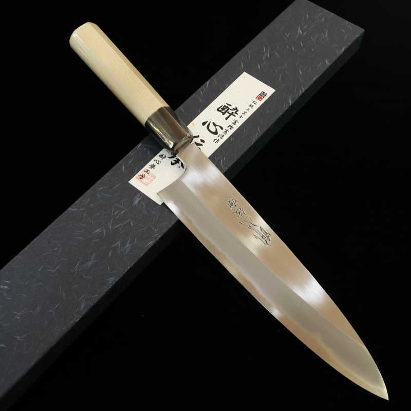 Gyuto SUISIN serie Densho Shirogami nº 1 com bainha de magnólia (210/240mm)