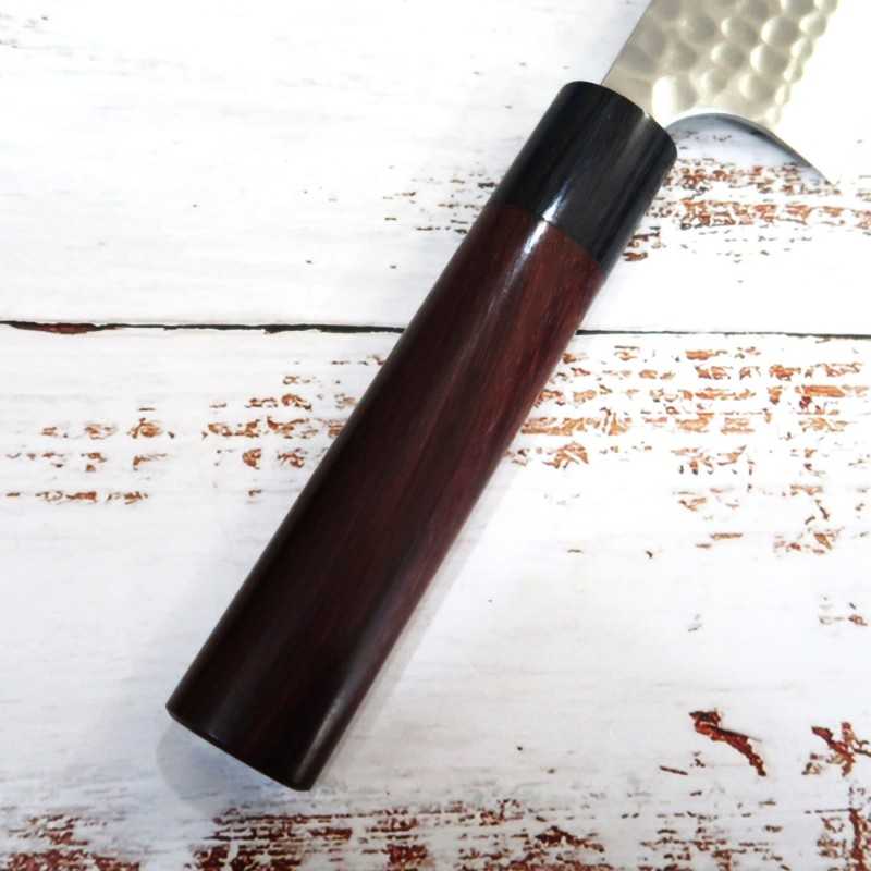 安立ANRYU 牛刀 青紙二号 ステン割込 鎚目 紫檀柄 （210/240mm）