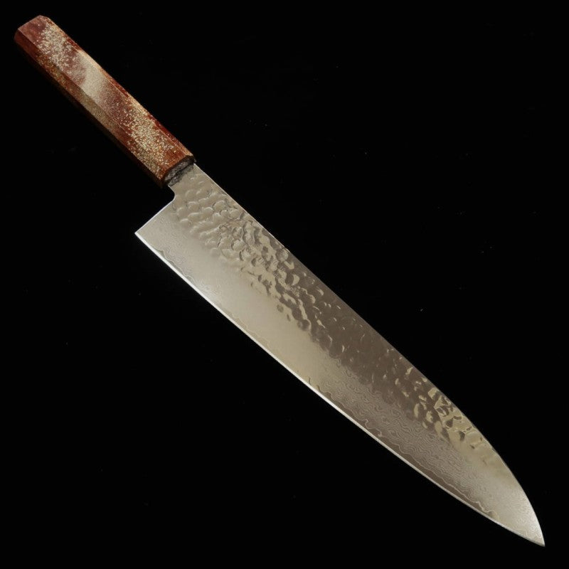 SAKAI TAKAYUKI, Seiren, Wagyu-to, VG10, Damas 33 couches, Manche en chêne laqué (240 mm)
