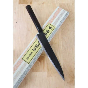 Faca Takeda Hamono Bitchu forjada à mão, Yanagiba duplo, aço Hitachi Aogami Super (210mm)