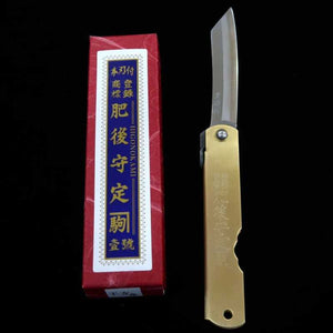 Nagaokane Koma KANEKOMA Higonokami Aço Azul Laminado Cabo de Latão Série do Zodíaco - Cavalo - (73mm)