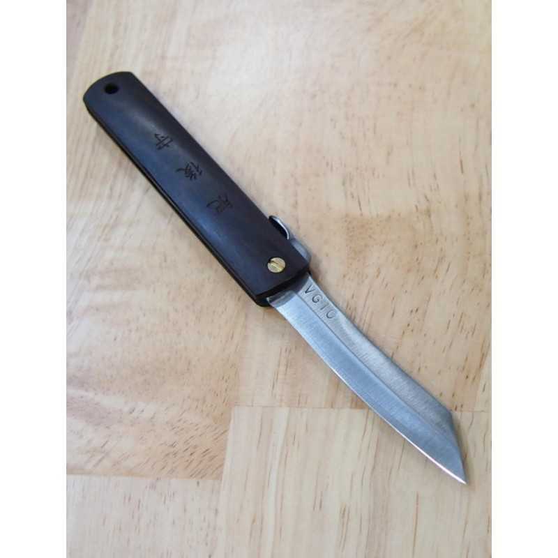 Nagao Kanekoma HIGONOKAMI [Série Woody] Higonokami VG10 Ironwood (70 mm)