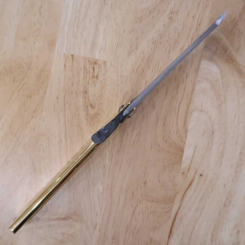 永尾かね駒製作所KANEKOMA 肥後守 青鋼割込 ジャンボ 虎彫刻 桐箱入り (120mm)