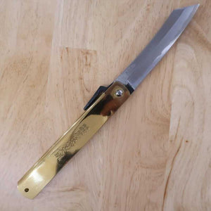 永尾かね駒製作所KANEKOMA 肥後守 青鋼割込 ジャンボ 虎彫刻 桐箱入り (120mm)