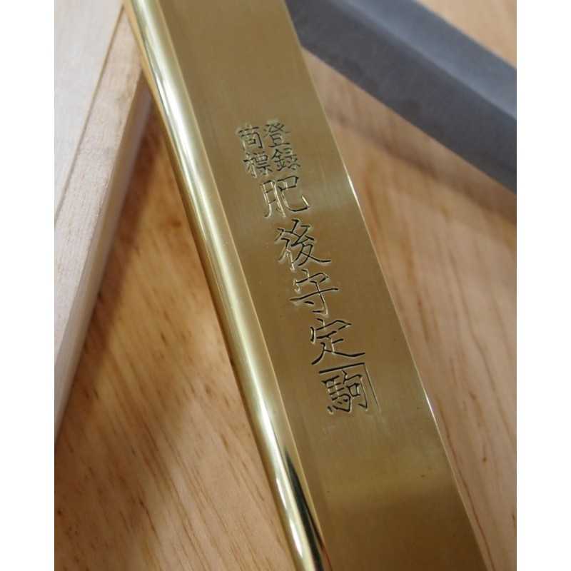 永尾かね駒製作所KANEKOMA 肥後守 青鋼割込 ジャンボ 虎彫刻 桐箱入り (120mm)