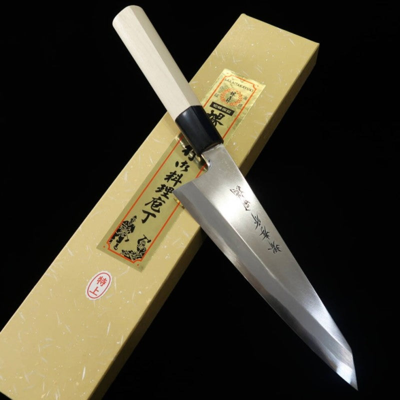 堺孝行 SAKAI TAKAYUKI 和ガラスキ 特上 白紙二号 朴栗型柄 (150/180mm)