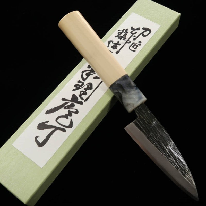 Petty kataba MIURA Aogami No. 2 Acabamento Kurouchi (75/90mm)