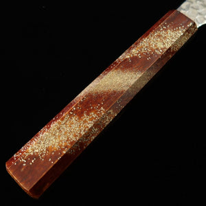 Kengata gyuto SAKAI TAKAYUKI Hoshiren, VG10 Damasco 33 capas, mango de roble lacado (190mm)
