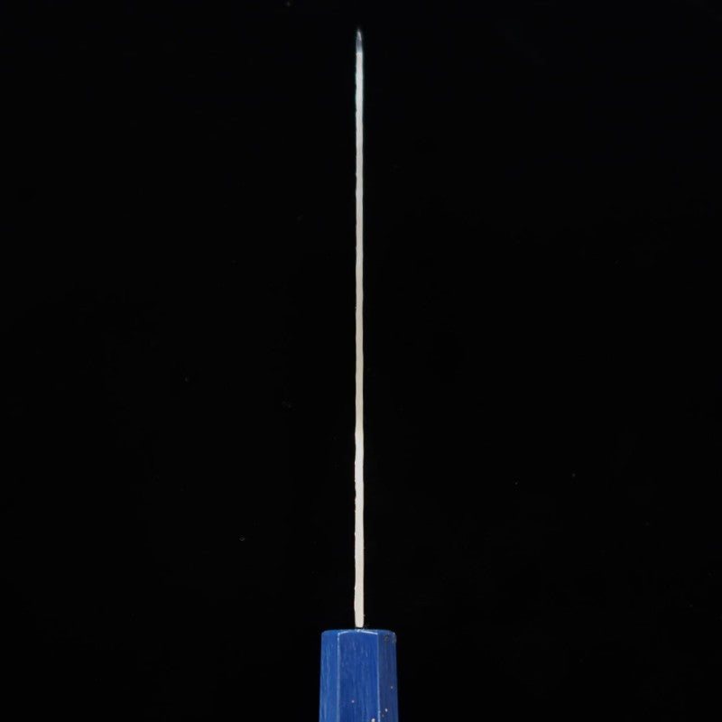Sakai Takayuki 堺孝行 – Sai-seki (piedra de colores) – Gyuto tipo ken VG10, damasco de 33 capas, mango de roble lacado (190 mm)