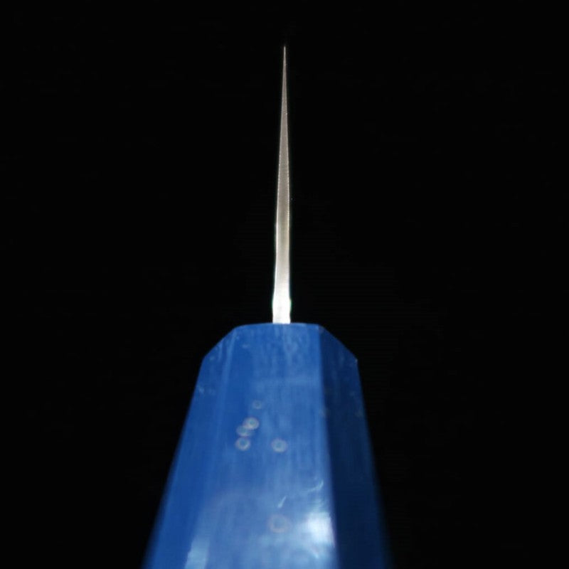 Sakai Takayuki 堺孝行 – Sai-seki (piedra de colores) – Gyuto tipo ken VG10, damasco de 33 capas, mango de roble lacado (190 mm)