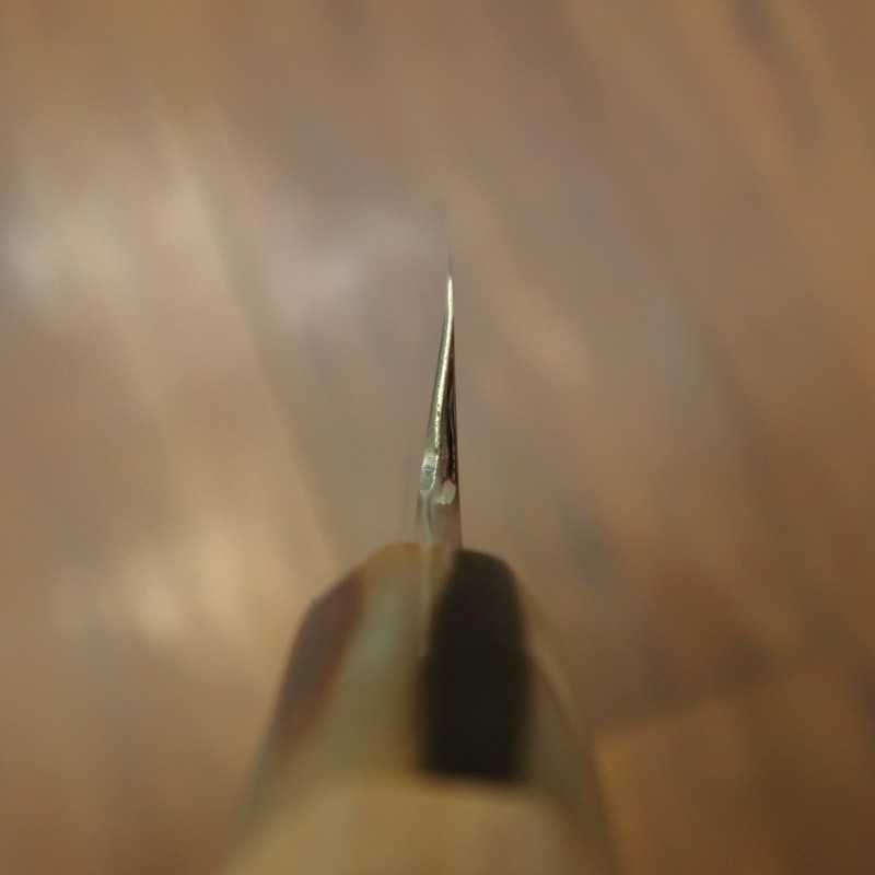 MIURA Obidama Ginsan Nº 3 Yanagiba Corte Espelhado Cabo Octogonal de Chifre Branco para Canhotos (270/300/330mm)