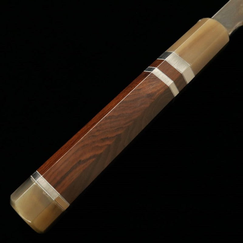 SUISIN de Kenji Togashi, lâmina yanagi em forma de espada Mizumoto-yaki, Shiragami No. 2, cabo de madeira de cobra (300 mm) 