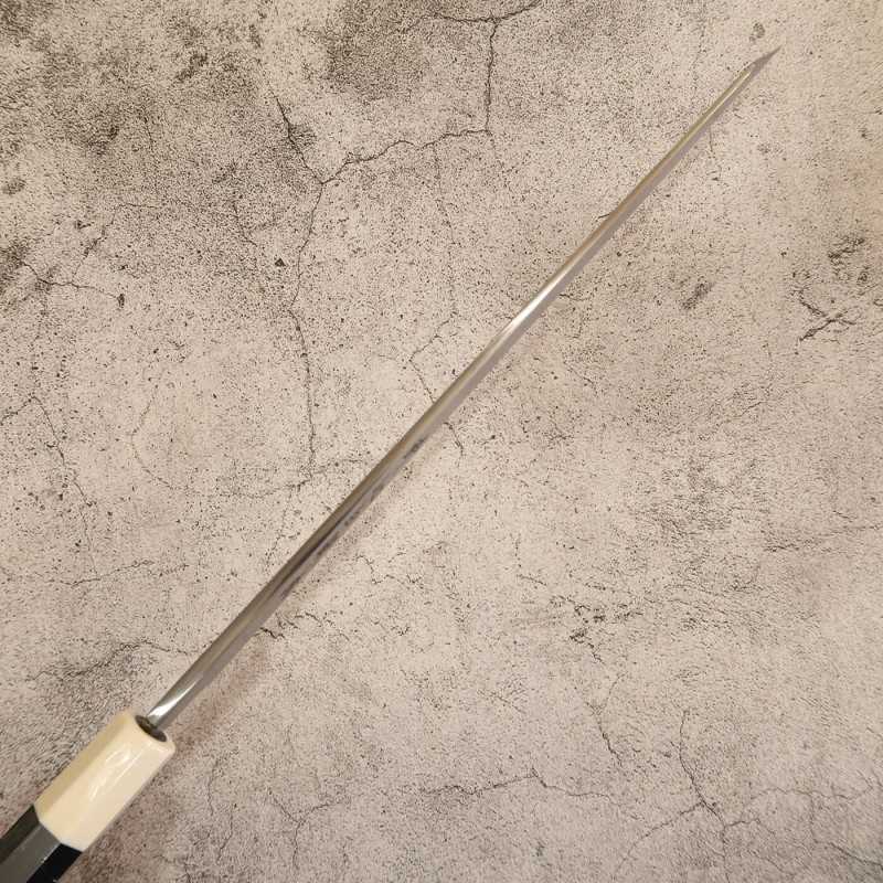 Kiritsuke Yanagiba SUISIN Tanryu com Saya laqueada, Cabo em ébano, forjada por Kenji Togashi (270/300mm)