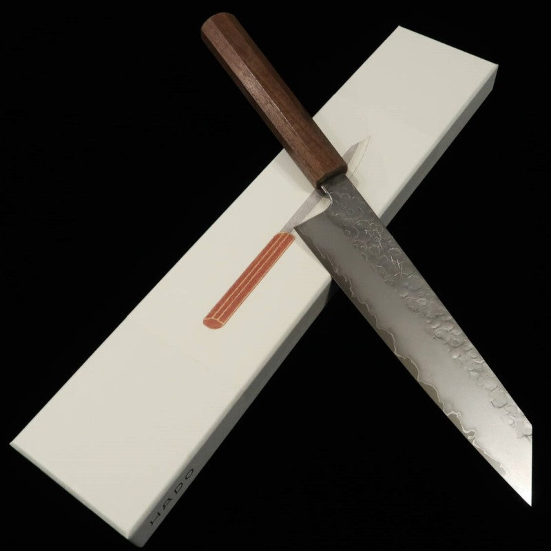 刃道 HADO 潮騒 切付牛刀 SG2 鎚目 ウォルナット柄 （210mm）