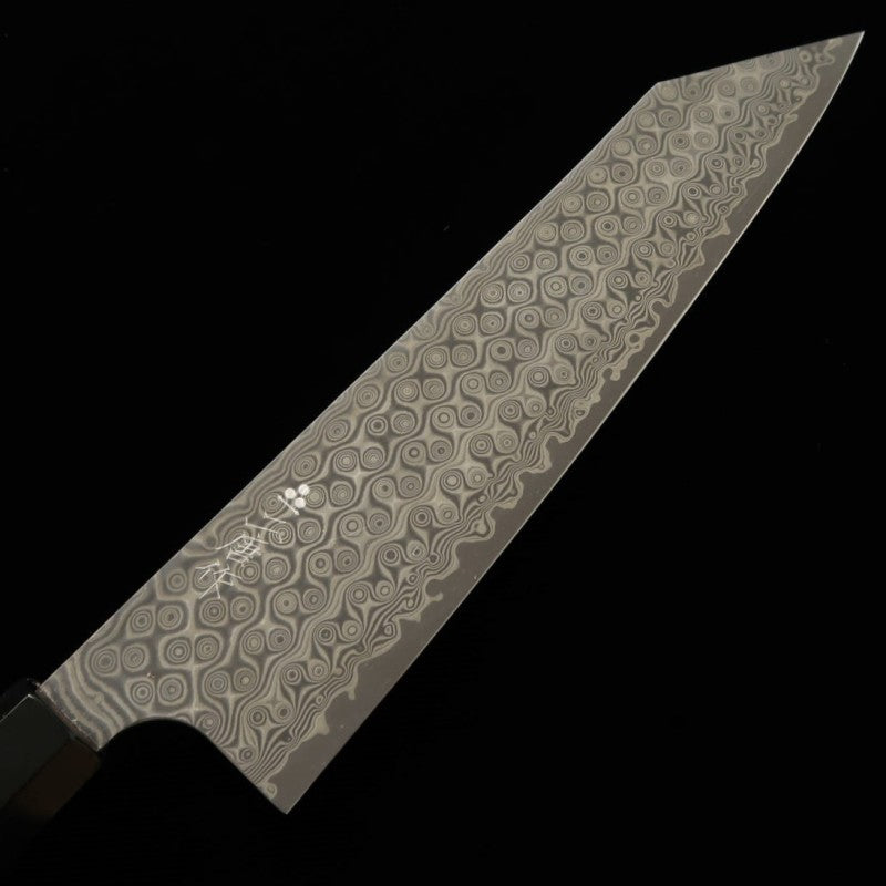 Gyuto NIGARA SG2 com padrão escuro Kiritsuki e cabo octogonal de teca (210/240mm)