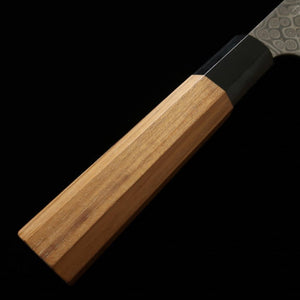 Gyuto NIGARA SG2 com padrão escuro Kiritsuki e cabo octogonal de teca (210/240mm)