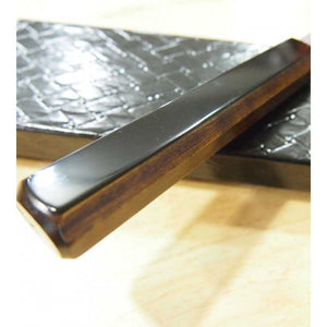 KAGEKIYO 景清 Cuchillo japonés Kiritsuke Aogami No.1, mango laca negro brillante (210/240 mm)