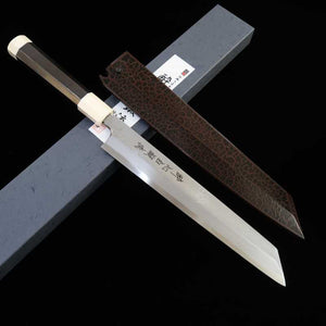 Kiritsuke SUISIN by Kenji Togashi Hakutan-ryu Shirogami No. 1 Lacquered sheath Ebony handle (270mm)