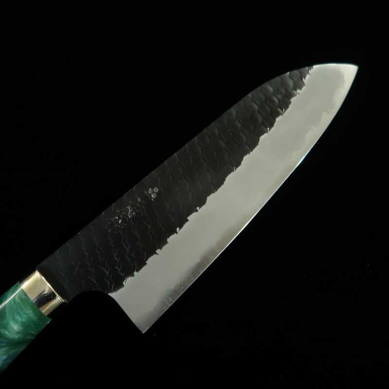 NIGARA Santoku SG2 Black Hammered Custom Handle (180mm)