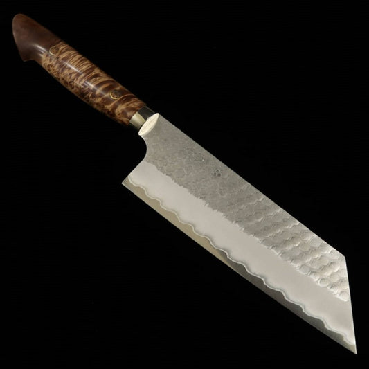 Nakiri NIGARA SG2 Polished Hammered Kiritsuke with Custom Handle (180mm)