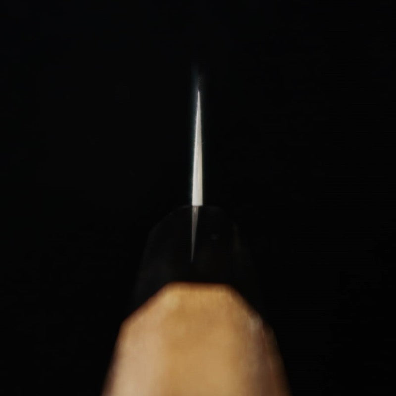 NIGARA Petty SG2, motif sombre, damas, manche en buffle et teck (120mm)