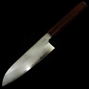 刃道 HADO 三徳 銀紙三号 ダマスカス 木地呂塗り桜八角柄 (180mm)