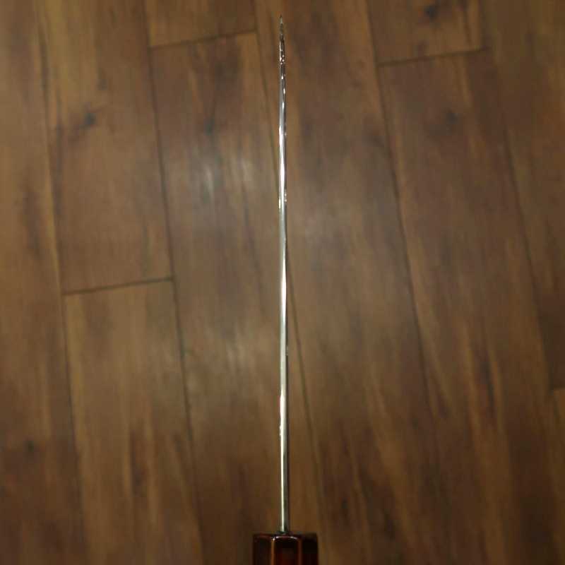 刃道 HADO 三徳 銀紙三号 ダマスカス 木地呂塗り桜八角柄 (180mm)
