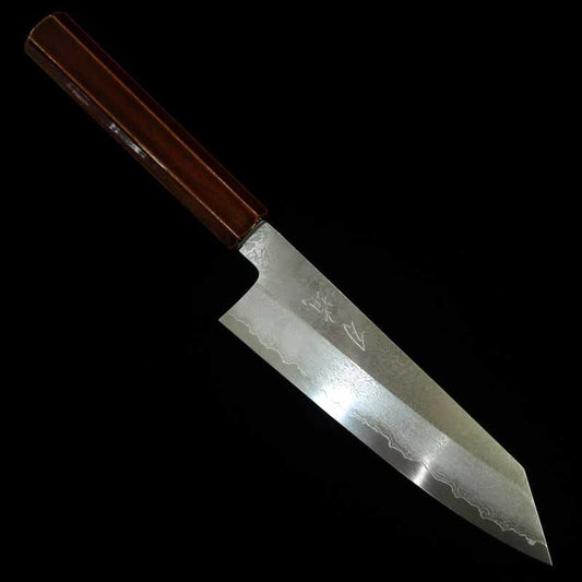 HADO Kiritsuke Santoku Ginsan Damascus Kijiro-nuri Cherry Octagonal Handle (180mm)