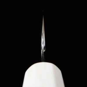 TADOKORO HAMONO Makoto, finition miroir, acier Gin-san n°3, couteau Kiritsuke-Sujihiki, manche imitation ivoire (270 mm)