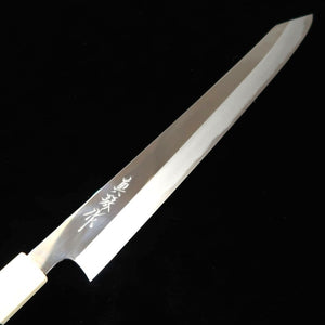 田所刃物 TADOKORO HAMONO 真琴作 鏡面 青紙二号 切付筋引 ターコイズカスタムハンドル (300mm)