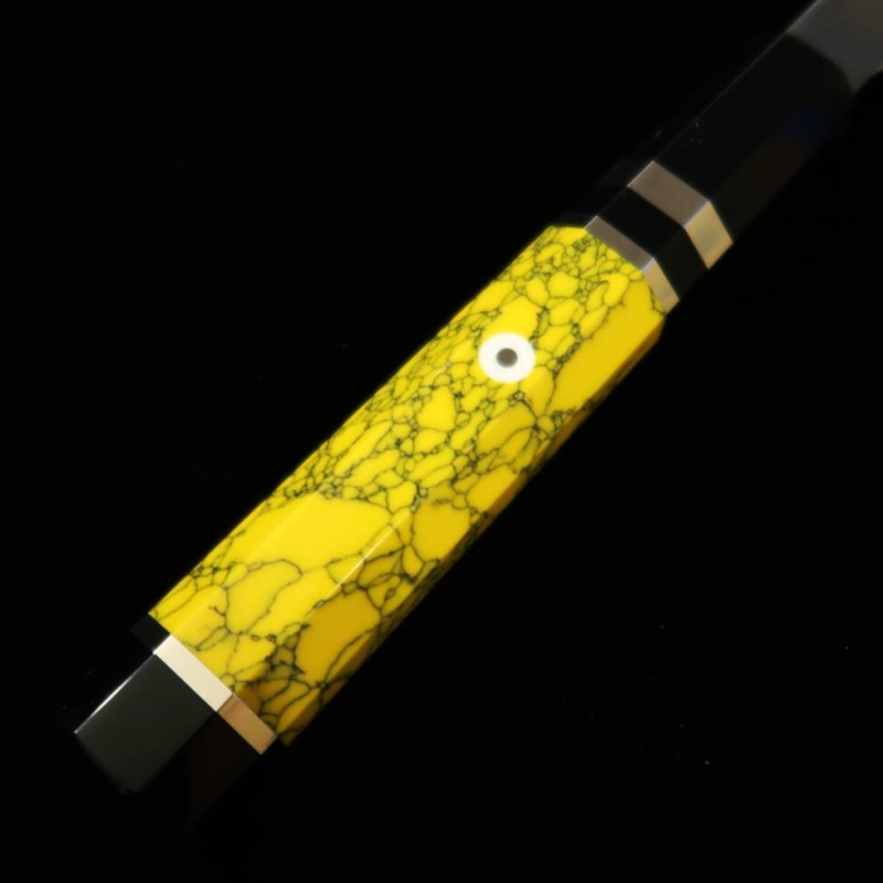 Kiritsuke Sujihiki TADOKORO Aogami nº 2 acabamento espelhado cabo personalizado (300mm)