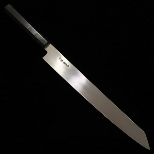 三浦佩 Miura Obidama 切付柳刃 銀紙三号 黒檀八角柄 左利き用 (270/300mm)