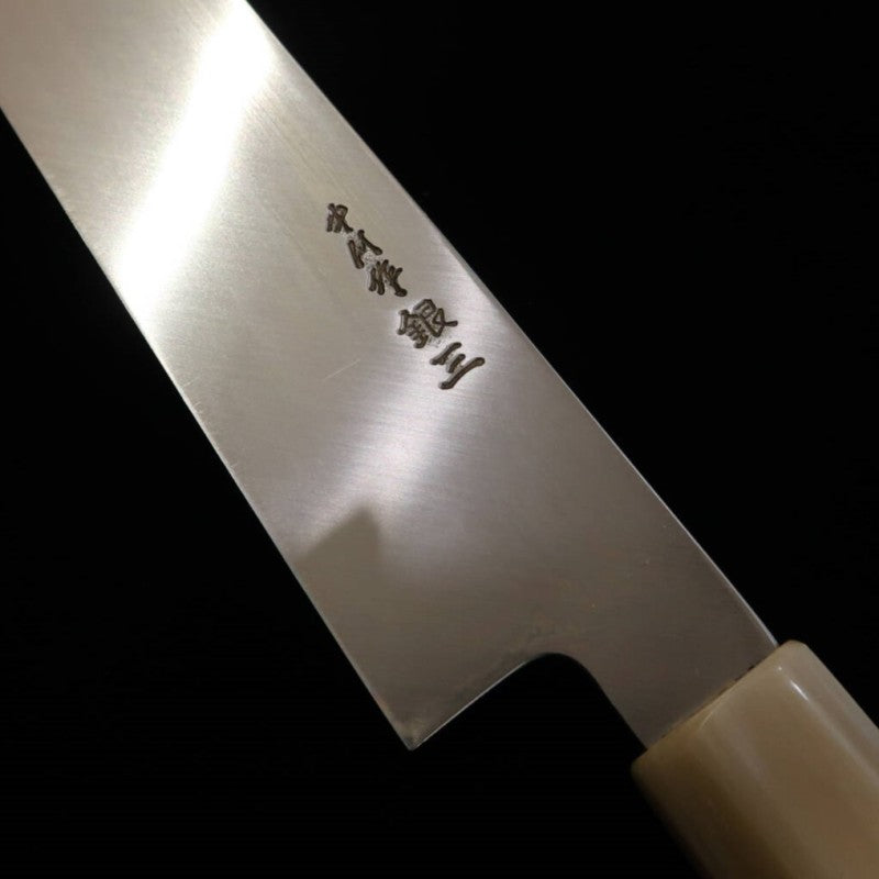 MIURA Obidama Yanagiba Kiritsuke, finition miroir, Gin-san n°3, manche octogonal en magnolia (300 mm)