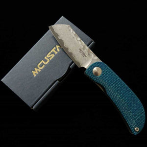 Canivete MCUSTA VG-10 Damasco MC-0212D Azul/Preto (45mm)