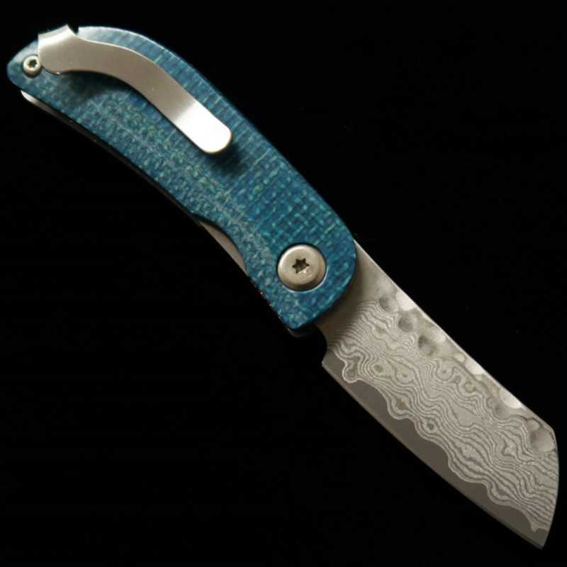 Canivete MCUSTA Petit VG-10 Damasco MC-0213D Laranja/Azul (45mm)