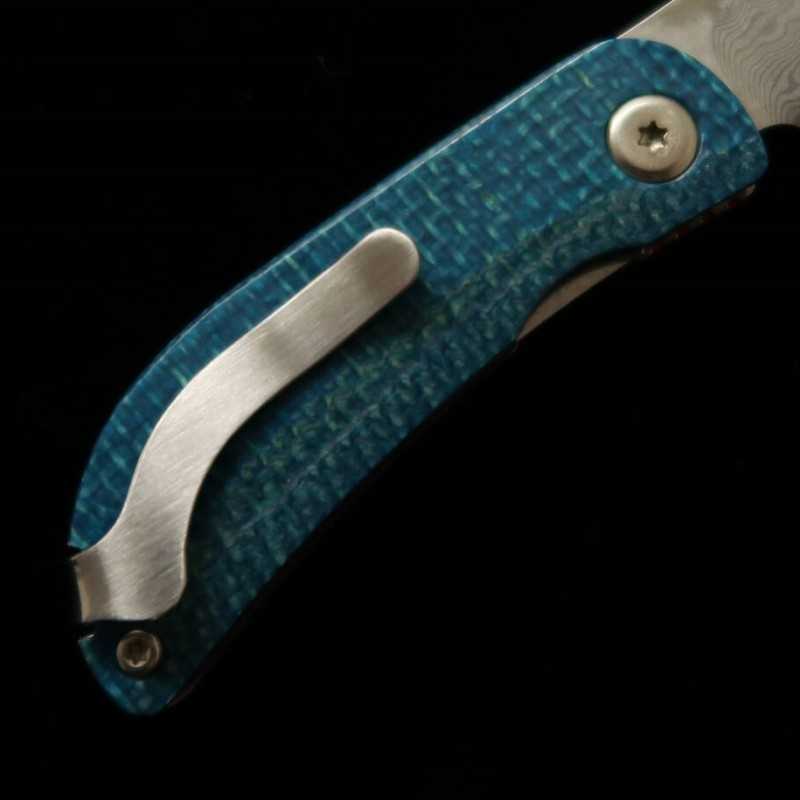 Canivete MCUSTA Petit VG-10 Damasco MC-0213D Laranja/Azul (45mm)