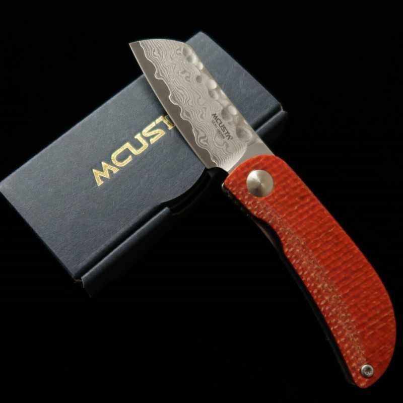 Canivete MCUSTA Petit VG-10 Damasco MC-0213D Laranja/Azul (45mm)