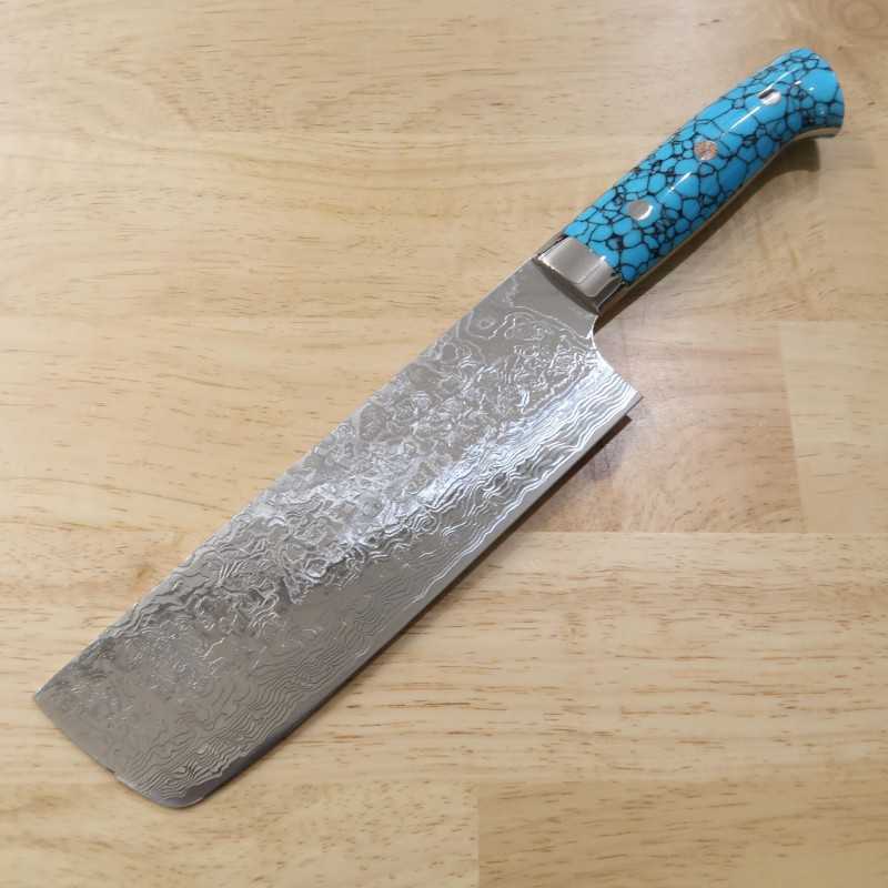 Saji Takeshi SAJI TAKESHI Nakiri R2 Finition Diamant Turquoise Bleue (180 mm)