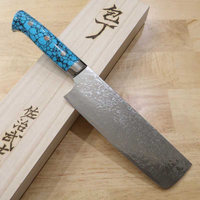 Saji Takeshi SAJI TAKESHI Nakiri R2 Finition Diamant Turquoise Bleue (180 mm)