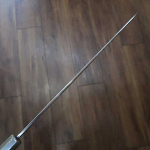 Sakimaru yanagiba SUISIN Shirogami Honyaki cabo em Ébano octogonal Forjada por Ikeda san (300mm)
