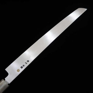 Sakimaru yanagiba SUISIN Shirogami Honyaki cabo em Ébano octogonal Forjada por Ikeda san (300mm)