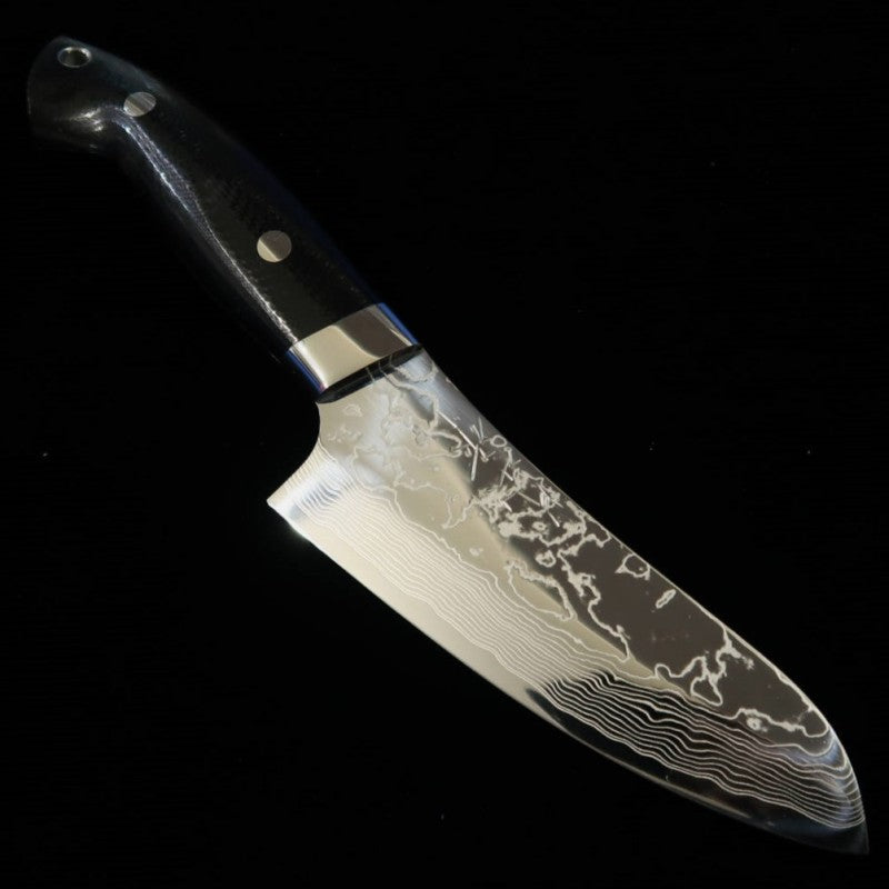 Japanese Sheath knife Yuta Katayama "Chogenbo" VG10 Damascus G10 Handle (130mm)