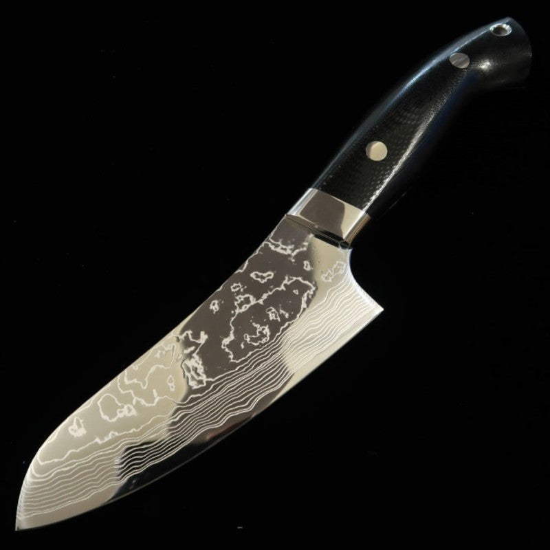 Japanese Sheath knife Yuta Katayama "Chogenbo" VG10 Damascus G10 Handle (130mm)