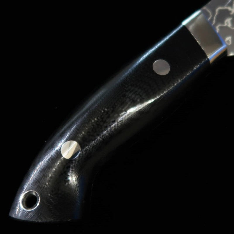 Japanese Sheath knife Yuta Katayama "Chogenbo" VG10 Damascus G10 Handle (130mm)
