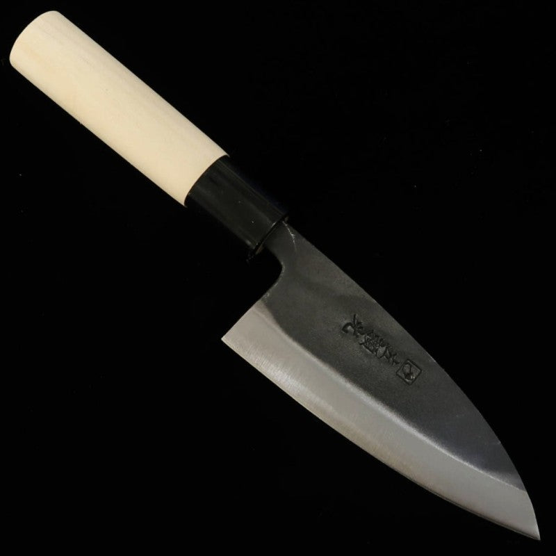 Hidari Yorimitsu, pequena deba Koide, aço SK, acabamento negro, cabo de magnólia (120mm)