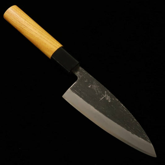MIURA Small Deba Blue Steel No.2 Zelkova Handle (105/120mm) 