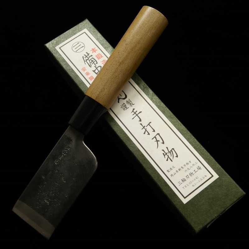 Leather Knife MIWA Shirogami No. 1 Kurouchi , Left-Handed (42mm)